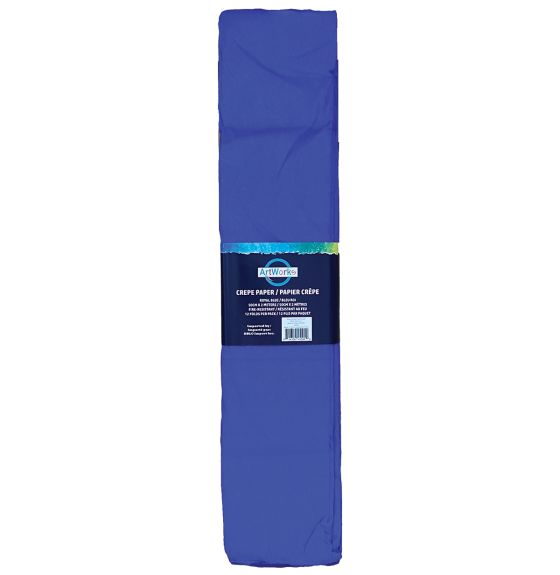 Crepe Paper - 50 cm x 200 cm - 12 Folds - Royal Blue