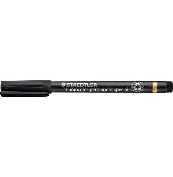 Stylo noir permanent spécial Staedtler® Lumocolor® 319F à pointe fine de 0,6 mm - Résistant à l'eau