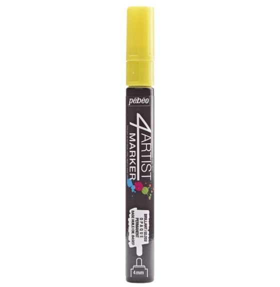 4Artist Oil-Based Paint Marker - 4 mm, Round - Yellow