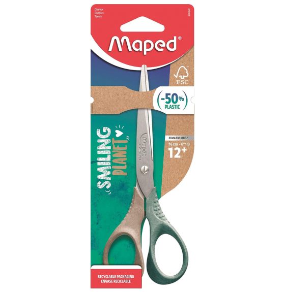 Ciseaux à bouts pointus Maped®, collection Smiling Planet - 16 cm (6⅓")