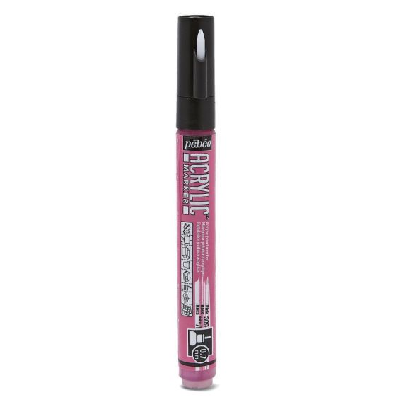 Pebeo Acrylic Marker - Extra Fine  - 0.7 mm Tip - Pink
