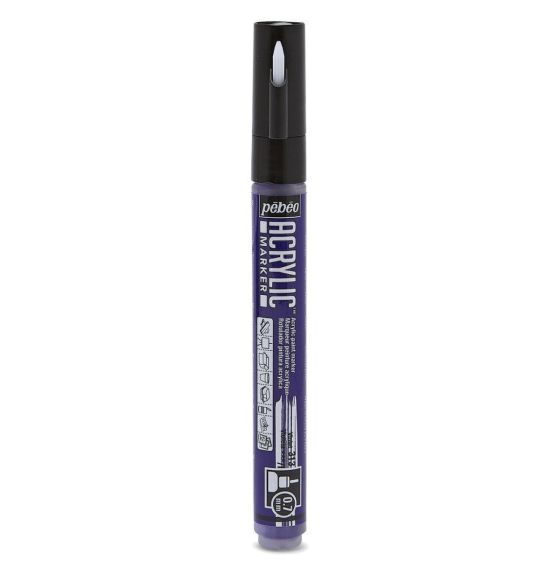 Pebeo Acrylic Marker - Extra Fine  - 0.7 mm Tip - Violet