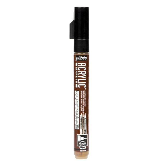 Pebeo Acrylic Marker - Extra Fine - 0.7 mm Tip - Burnt Sienna
