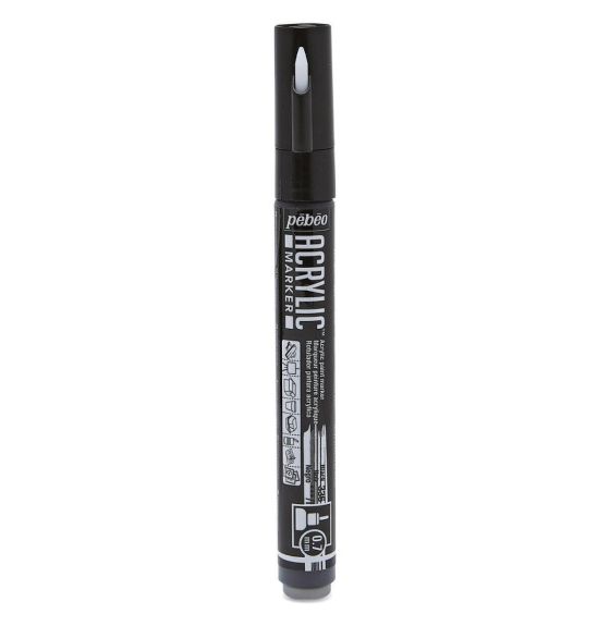 Pebeo Acrylic Marker - Extra Fine - 0.7 mm Tip - Black