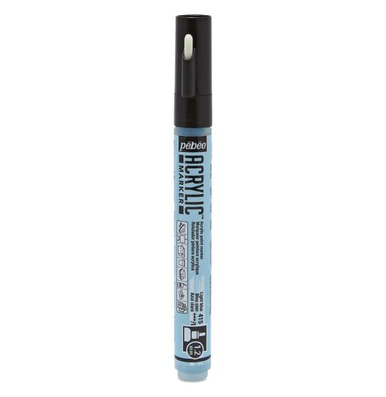 Pebeo Acrylic Marker - Fine - 1.2 mm Tip - Light Blue