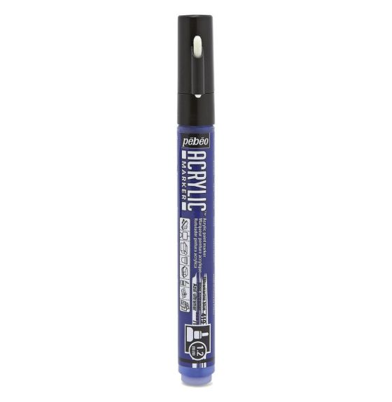 Pebeo Acrylic Marker - Fine  - 1.2 mm Tip - Ultramarine Blue