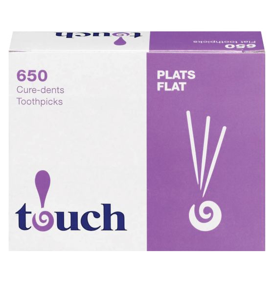 Cure-dents plats - Boîte de 650