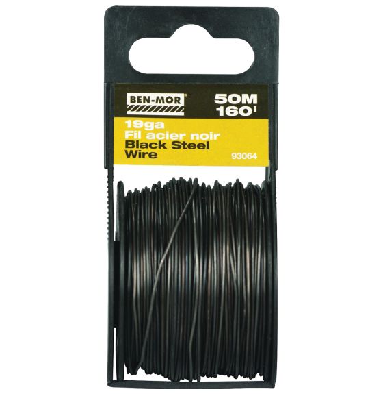 Ben-Mor&reg; Black Steel Wire - 19 Gauge - 50 m (164 ft)
