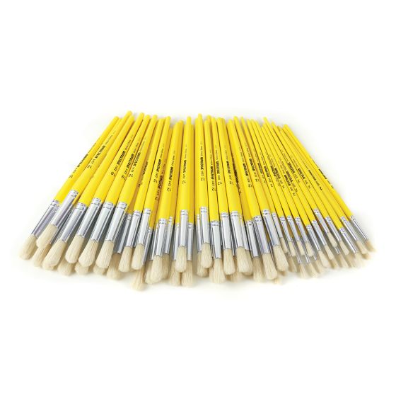 Ensemble de 58 pinceaux ronds assortis Spectrum en soies de porc pour débutants