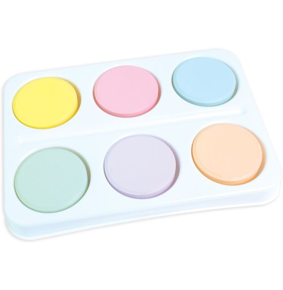 Ensemble de 6 blocs de gouache et plateau - Couleurs pastel