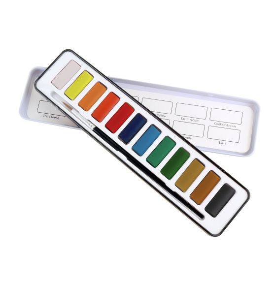 Spectrum Mini-Tin Watercolour Set - 12 Colours