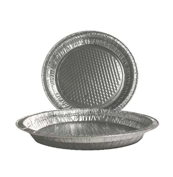 Assiettes à tarte peu profondes en aluminium, 230 mm x 24 mm - Paquet de 100