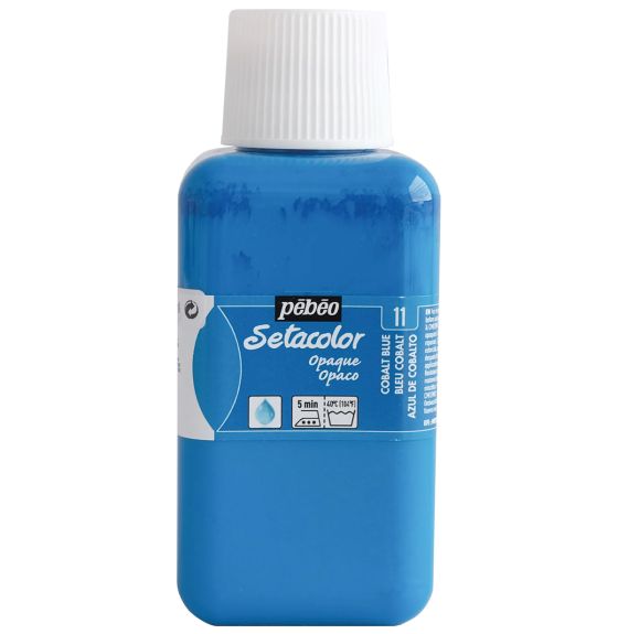 Peinture à tissu opaque Pébéo Setacolor, 250 ml - Bleu de cobalt
