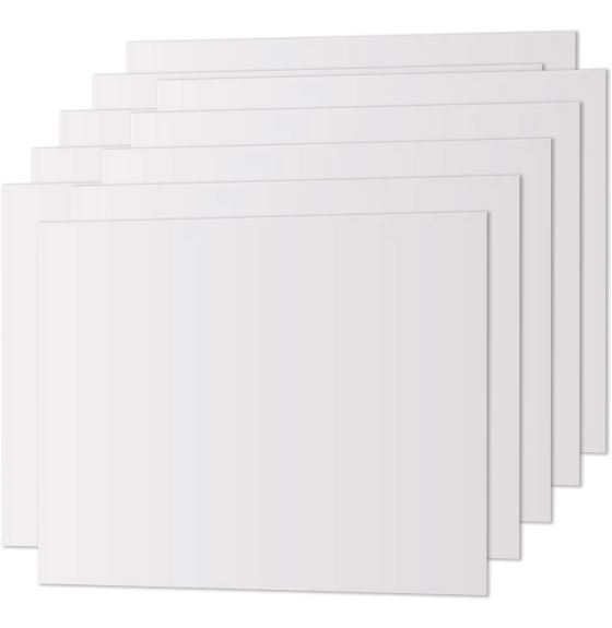 Foam Board - 50.8 cm x 76.2 cm (20" x 30") - White/White - Pack of 10