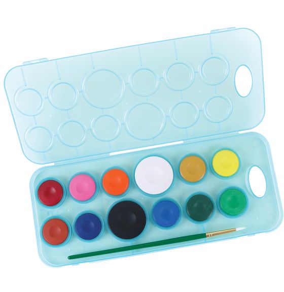 Spectrum Mini Tempera Cake Set in Case - 12 Colours