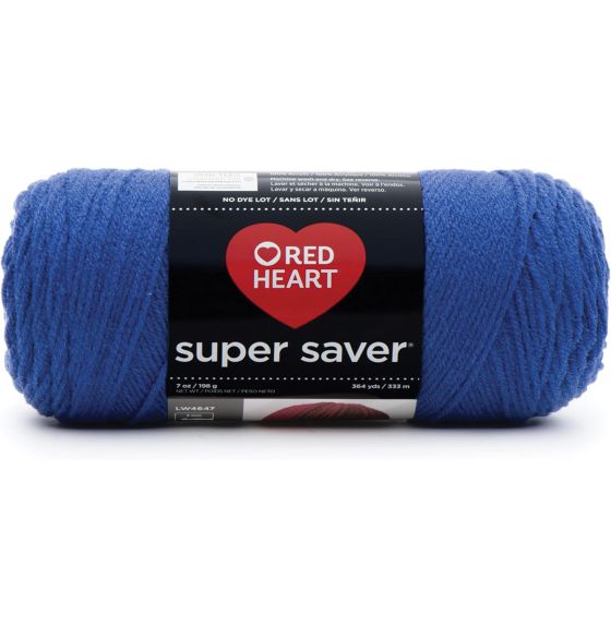 Laine Red Heart® Super Saver à 4 brins - Bleu royal