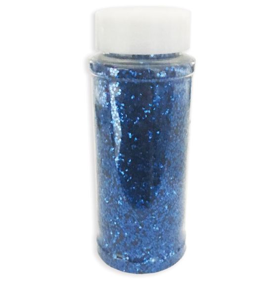 Paillettes antistatiques à saupoudrer - Contenant de 112 g - Bleu
