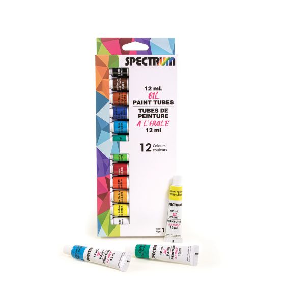 Peinture à l'huile Spectrum, tubes de 12 ml (0,4 oz) - Ensemble de 12