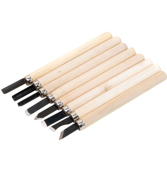 Outils de sculpture sur bois Spectrum - Ensemble #WC3, 8 pièces