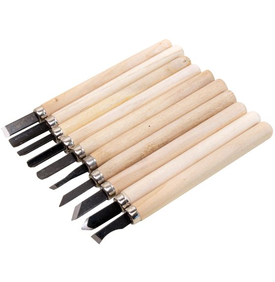 Outils de sculpture sur bois Spectrum - Ensemble #WC4, 10 pièces