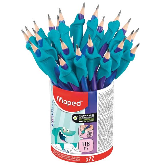 Crayons de graphite HB Kidy Learn de Maped® avec prises en main ergonomiques - Paquet de 22