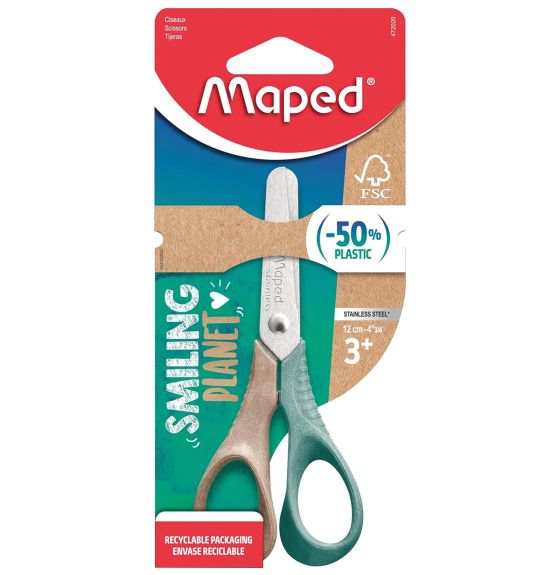 Maped&reg; The Sustainable Smiling Planet Vivo Scissors - 12 cm (4.75")