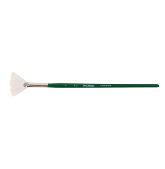 Spectrum White Taklon Brush - Size 4 Fan: Series 4151
