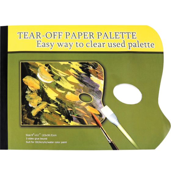 Disposable Paper Palette - 9" x 12" (22.9 cm x 30.5 cm) - 40 Sheets