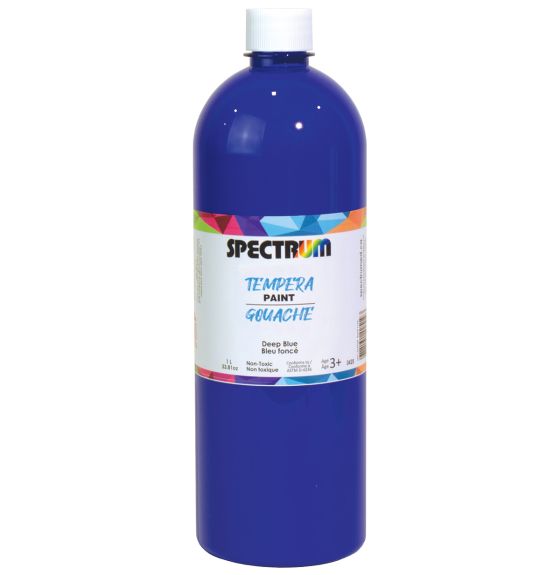 Gouache lavable Spectrum, 1 L (32 oz) - Bleu foncé