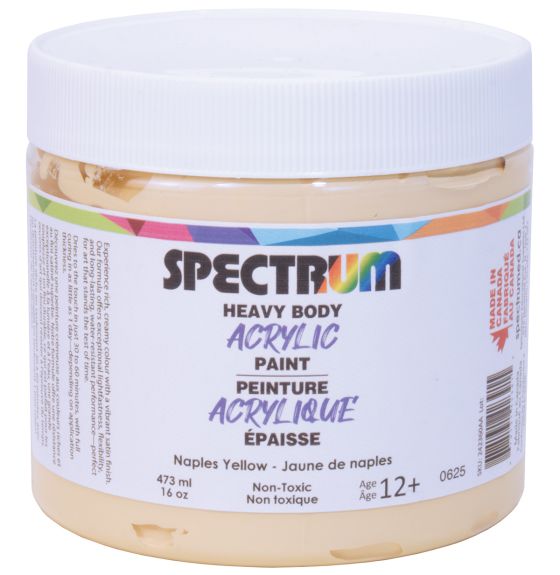 Spectrum Heavy Body Acrylic Paint - 473 mL (16 oz) - Naples Yellow