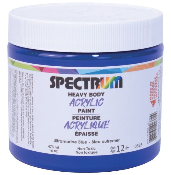 Peinture acrylique à haute viscosité Spectrum, 473 ml (16 oz) - Bleu outremer