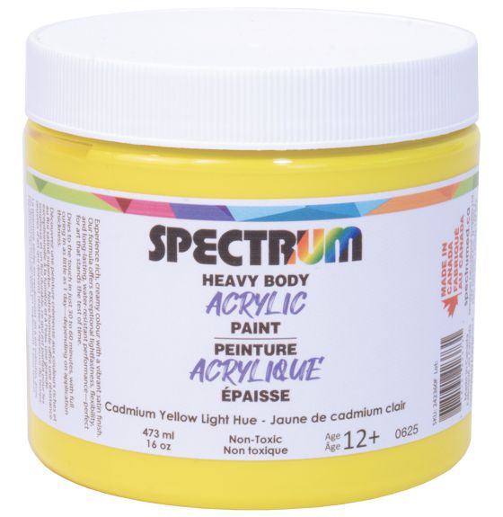 Spectrum Heavy Body Acrylic Paint - 473 mL (16 oz) - Cadmium Yellow Light Hue