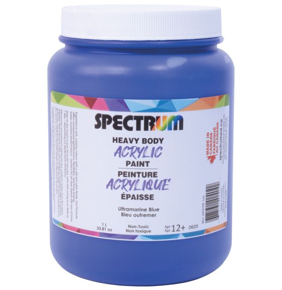 Spectrum Heavy Body Acrylic Paint - 1 L (34 oz) - Ultramarine Blue