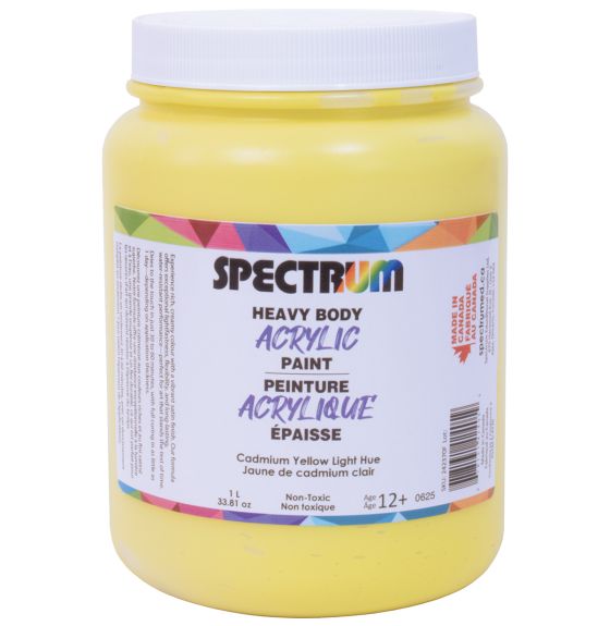 Spectrum Heavy Body Acrylic Paint - 1 L (34 oz) - Cadmium Yellow Light Hue