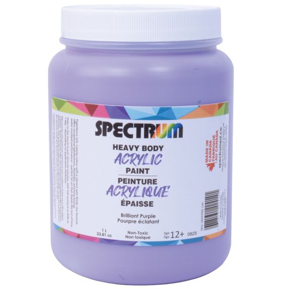 Peinture acrylique à haute viscosité Spectrum, 1 L (34 oz) - Pourpre éclatant