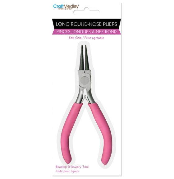 Craft Medley&trade; Long Round Nose Pliers with Soft Grip Handle