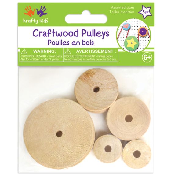 Craftwood Pulleys - Assorted 5 Piece Set