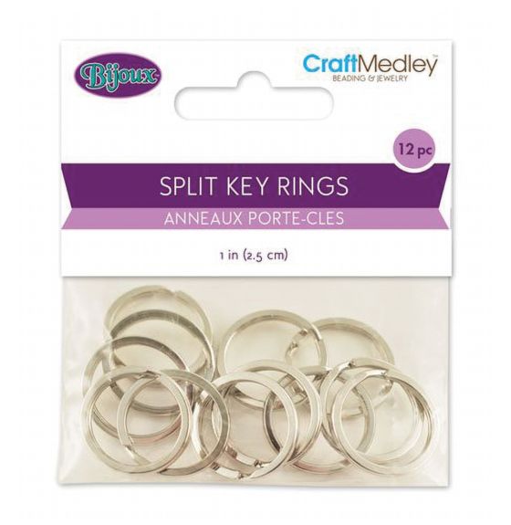 Split Key Rings 1" - Pack of 12