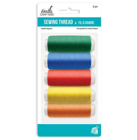 Needlecrafters&reg; Polyester Sewing Thread - Basics Set of 5