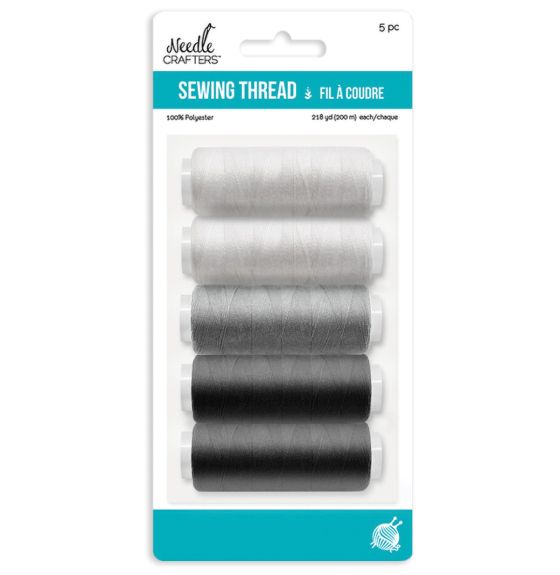 Needlecrafters&reg; Polyester Sewing Thread - Classics Set of 5