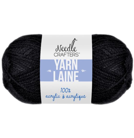 Needlecrafters® Acrylic Yarn - 50 g (1.76 oz) - Black