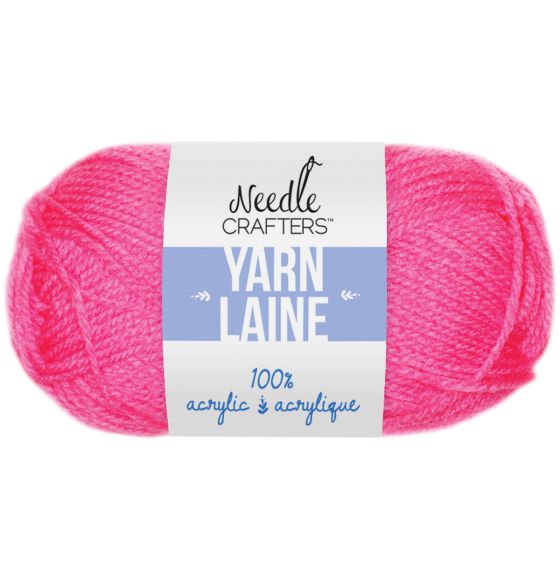 Needlecrafters&reg; Acrylic Yarn - 50 g (1.76 oz) - Hot Pink