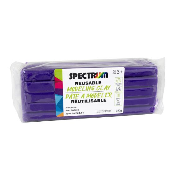Pâte à modeler réutilisable Spectrum, à base végétale et sans gluten, 350 g - Violet