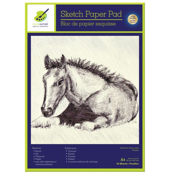 Sketch Paper Pad 150 gsm - 8.3"x11.7" (21 cm x 29.7 cm) - 24 Sheets