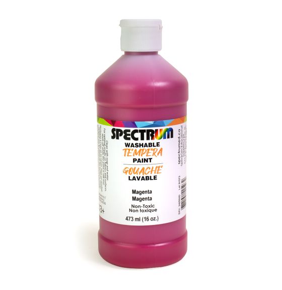 Spectrum Washable Tempera Paint - 473 mL (16 oz) - Magenta