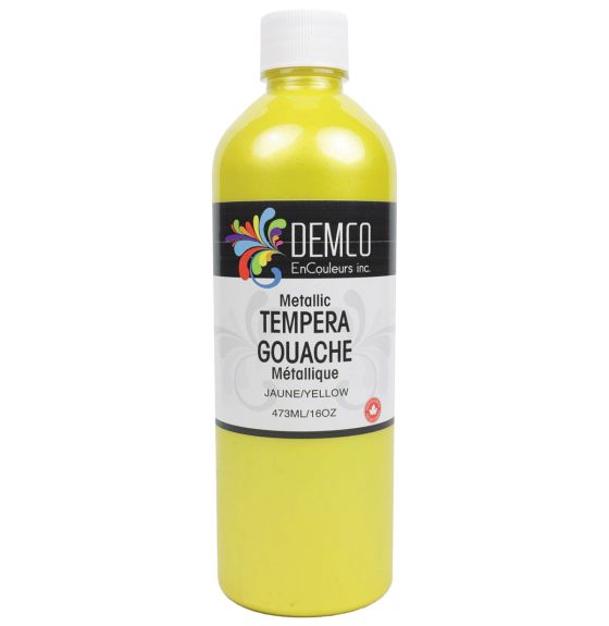 Gouache Demco métallique, 473 ml (16 oz) - Jaune