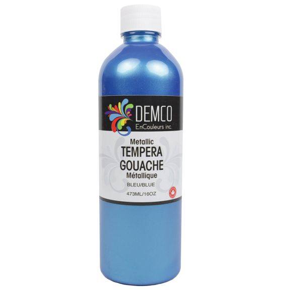 Gouache Demco métallique, 473 ml (16 oz) - Bleu