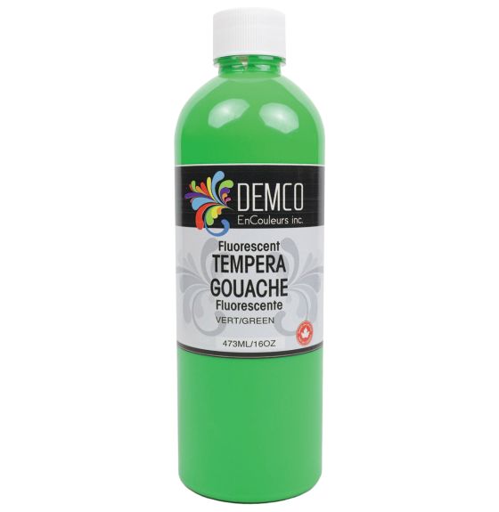 Gouache Demco fluorescente, 473 ml (16 oz) - Vert