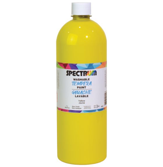 Spectrum Washable Tempera Paint - 1 L (34 oz) - Yellow