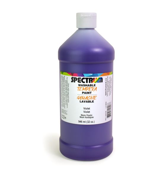 Spectrum Washable Tempera Paint - 946 mL (32 oz) - Violet